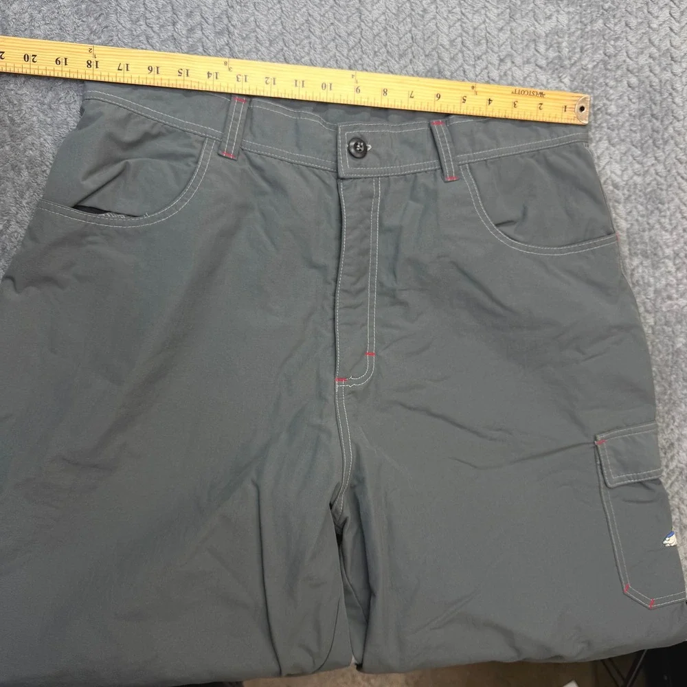 VTG Fishworks Pants Mens 36x29 Gray Nylon Water Resistant Fishing Cargo USA Made